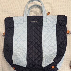 MZ Wallace Cabana Tote - Navy / crystal blue